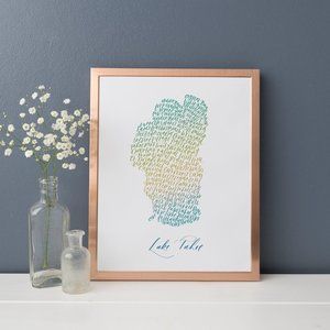 Lake Tahoe Word Art
